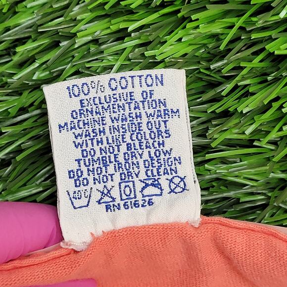 Vintage 80s Disney Mickey-Mouse Shirt XL 26x29 Salmon-Pink - Picture 7 of 15